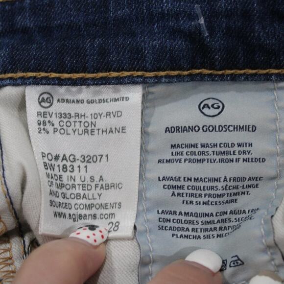 AG | The Stilt Roll-Up Cigarette Roll-Up Distressed Jeans Size 28 - Picture 9 of 10